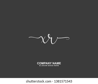 XR Initial handwriting logo vector