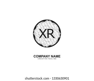 XR initial logo template vector