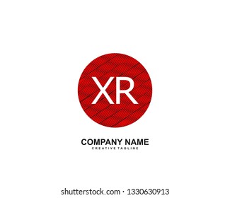 XR initial logo template vector