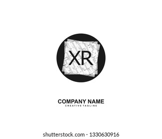 XR initial logo template vector