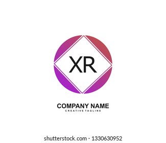 XR initial logo template vector
