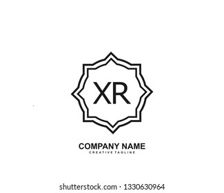 XR initial logo template vector