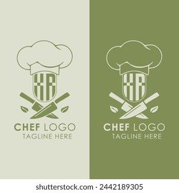 XR initial monogram for chef cooking logo with creative style design.	
