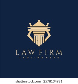 XR initial monogram logo for lawfirm vector design