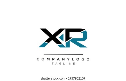 XR initials monogram letter text alphabet logo design	
