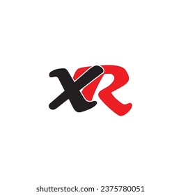 XR-Brief-Logo kreatives Design mit Vektorgrafik XR einfach und modern Logo