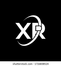 XR Letter Logo Design. Initial letters XR logo icon. Abstract letter XR X R minimal logo design template. X R Letter Design Vector with black Colors. xr logo