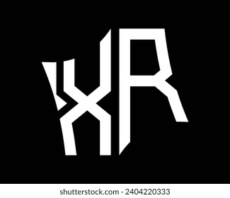 XR letter logo design vector art.