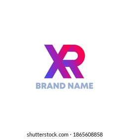 XR letters logo, vector design
