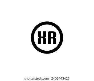XR logo design vector template