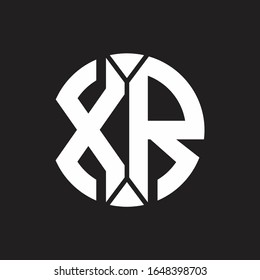 XR Logo monogram with piece circle ribbon style