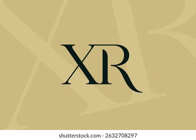 XR or RX letter logo icon design. Classic style luxury initials monogram.