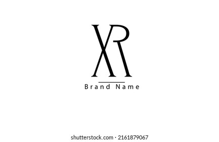 XR RX X R abstract vector logo monogram template