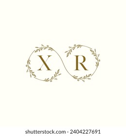 XR wedding infinity in elegant monogram with high quality professional design that will print well