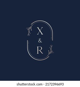 XR wedding initial logo letters in high quality professional design that will print well across any print media
