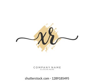 XR X R Initial handwriting logo template