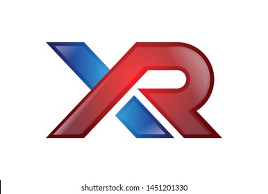 XR X R Letter Logo Design. Creative Modern Letters Vector Icon Logo Illustration.