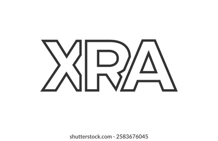 XRA logo design template with strong and modern bold text. Initial based vector logotype featuring simple and minimal typography. Trendy company identity ideal for businesses brand presence.