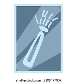 Xray Arm Scan Icon Cartoon Vector. Doctor Radiology. Medical Machine