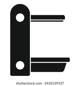 Röntgenbett-Ausrüstung-Symbol einfacher Vektor. Klinik für Tiermedizin. Theaterbetreiber-Client