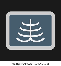X-ray of bone icon in flat style. Modern and minimalist health icon