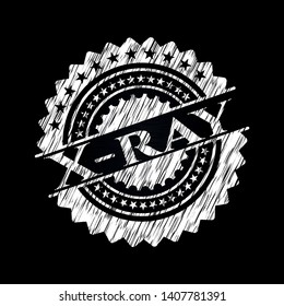 X-ray chalk emblem. Vector Illustration. Detailed.