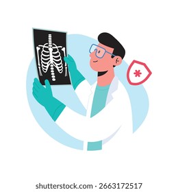 X-Ray Check Vector illustration. EPS 10 file