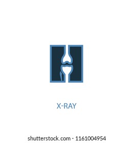 x-ray concept 2 colored icon. Simple blue element illustration. x-ray concept symbol design from Medical set. Can be used for web and mobile UI/UX