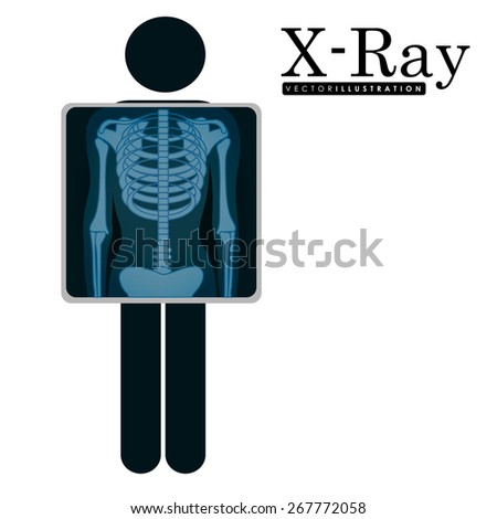 X-Ray design over white background, vector illustration