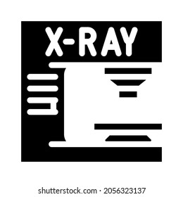 x-ray electronic equipment glyph icon vector. x-ray electronic equipment sign. isolated contour symbol black illustration