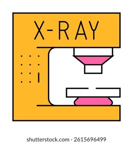 x-ray electronic equipment line icon vector. x-ray electronic equipment sign. isolated symbol illustration
