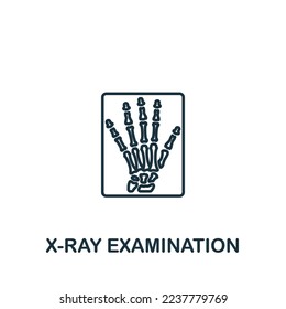 X-Ray Examination icon. Monochrome simple Healthcare icon for templates, web design and infographics