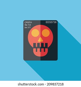 xray flat icon with long shadow