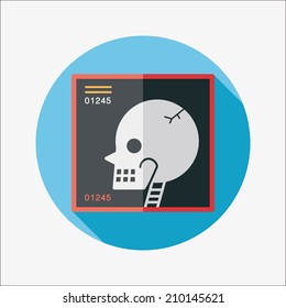 xray flat icon with long shadow