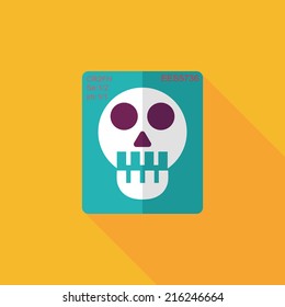 xray flat icon with long shadow