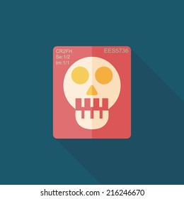 xray flat icon with long shadow