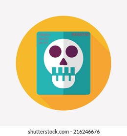xray flat icon with long shadow