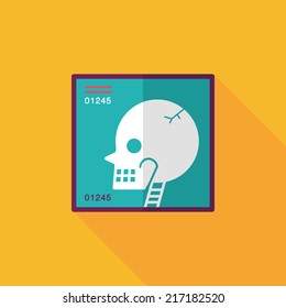 xray flat icon with long shadow