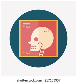 xray flat icon with long shadow
