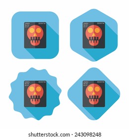 x-ray flat icon with long shadow, eps10