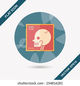 xray flat icon with long shadow