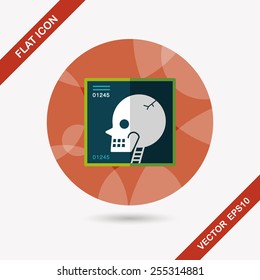x-ray flat icon with long shadow