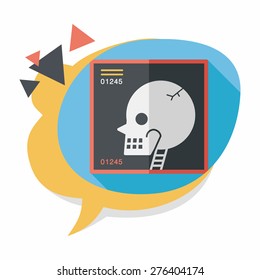 x-ray flat icon with long shadow