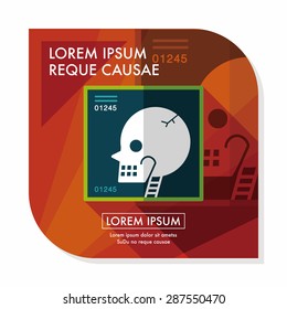 x-ray flat icon with long shadow