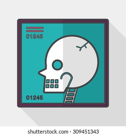 xray flat icon with long shadow