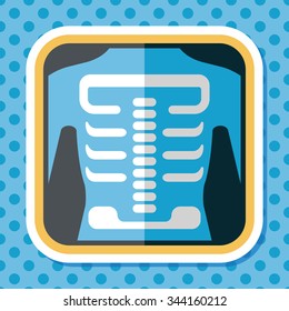 x-ray flat icon with long shadow
