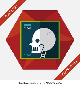 x-ray flat icon with long shadow