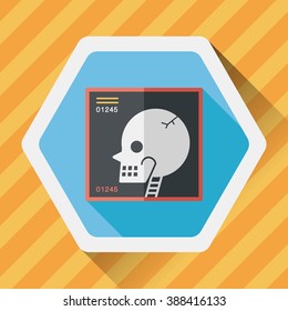 x-ray flat icon with long shadow