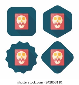 x-ray flat icon with long shadow,eps10