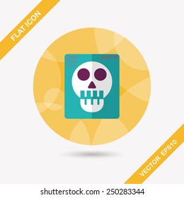 x-ray flat icon with long shadow,eps10